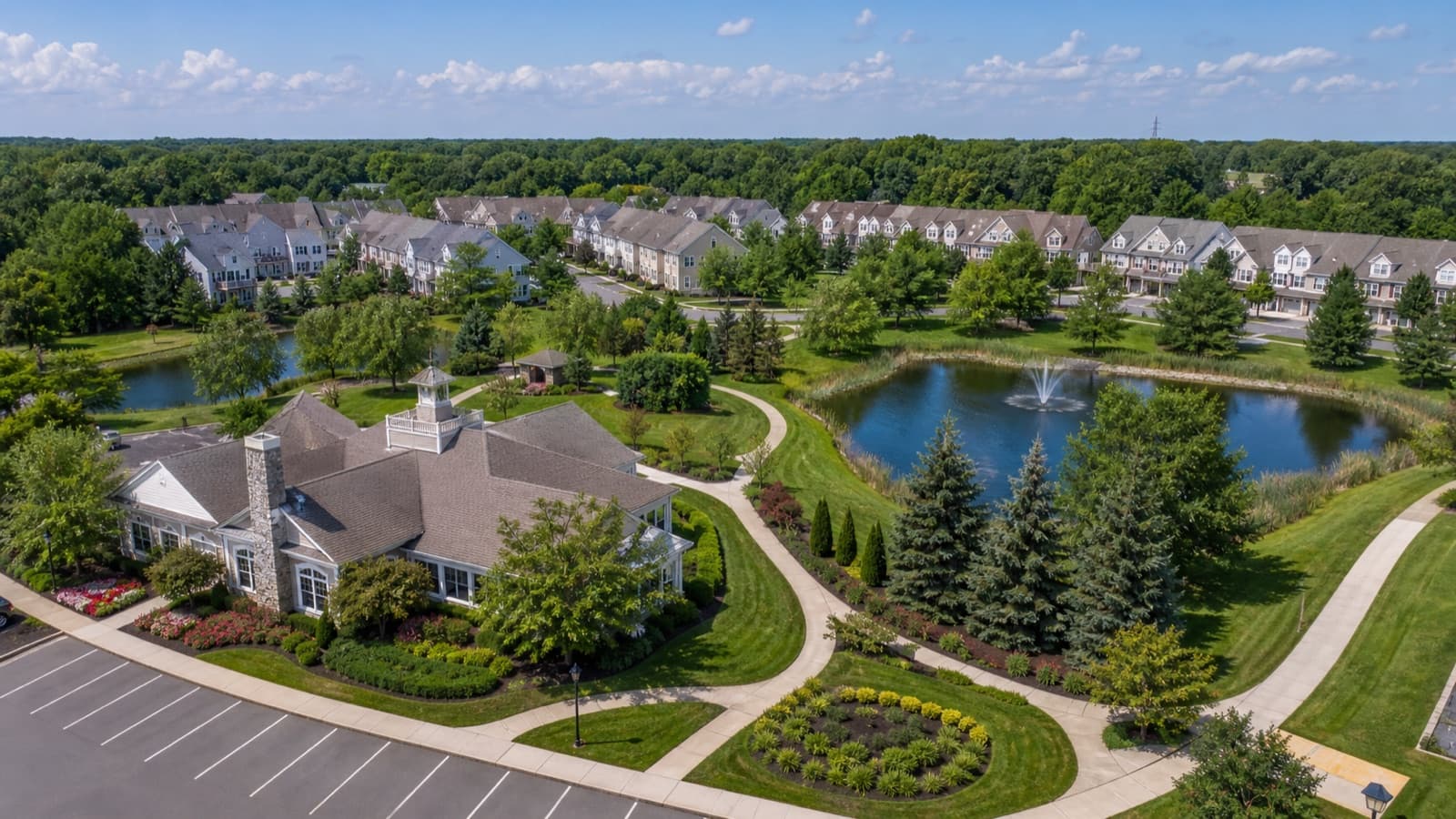 Aerial view of a South Jersey residential community we manage